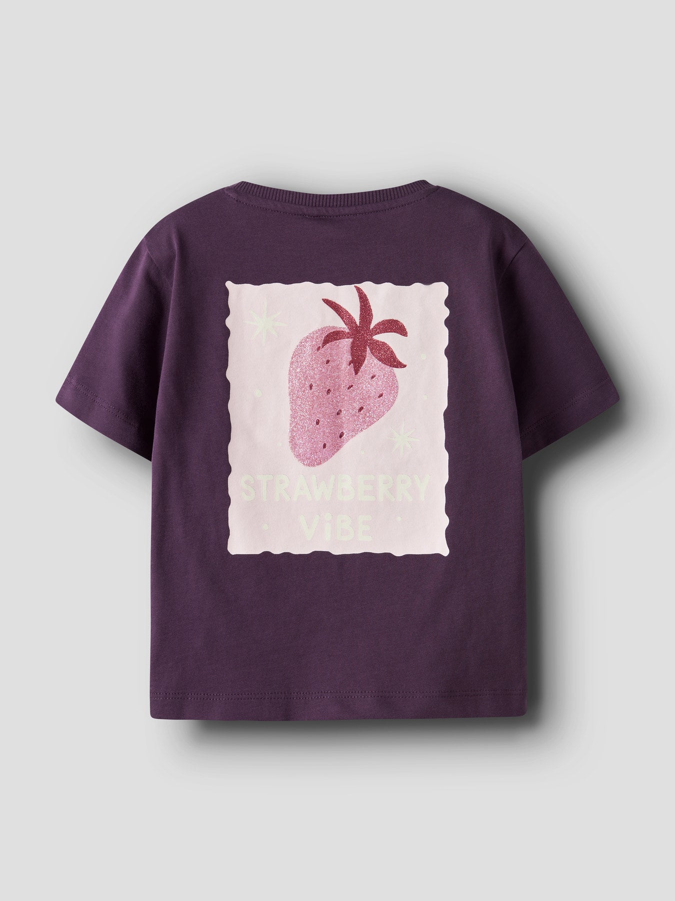 Name it glitter aardbei t-shirt meisjes - achterkant