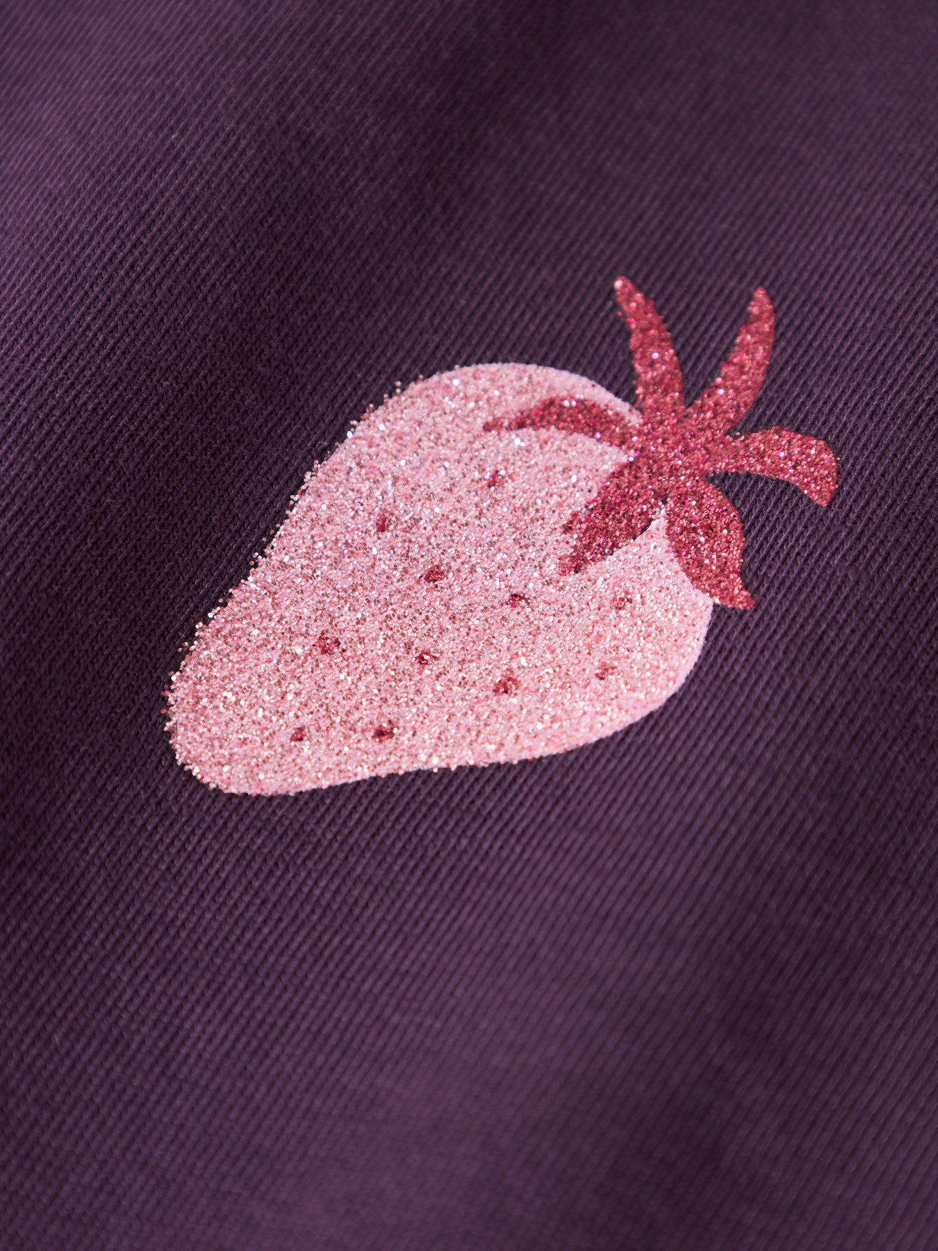 Name it glitter aardbei t-shirt meisjes - detail