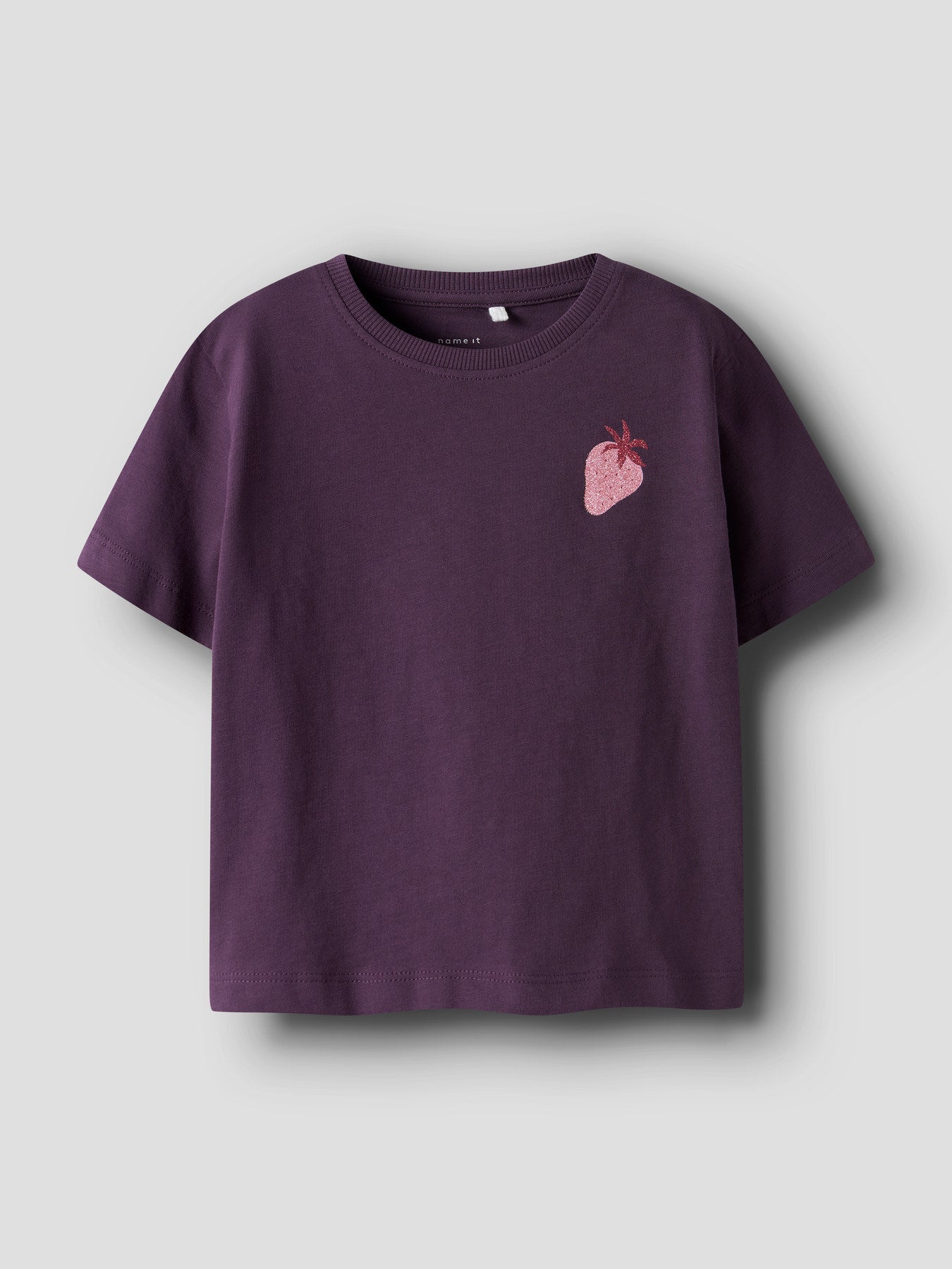 Name it glitter aardbei t-shirt meisjes - voorkant