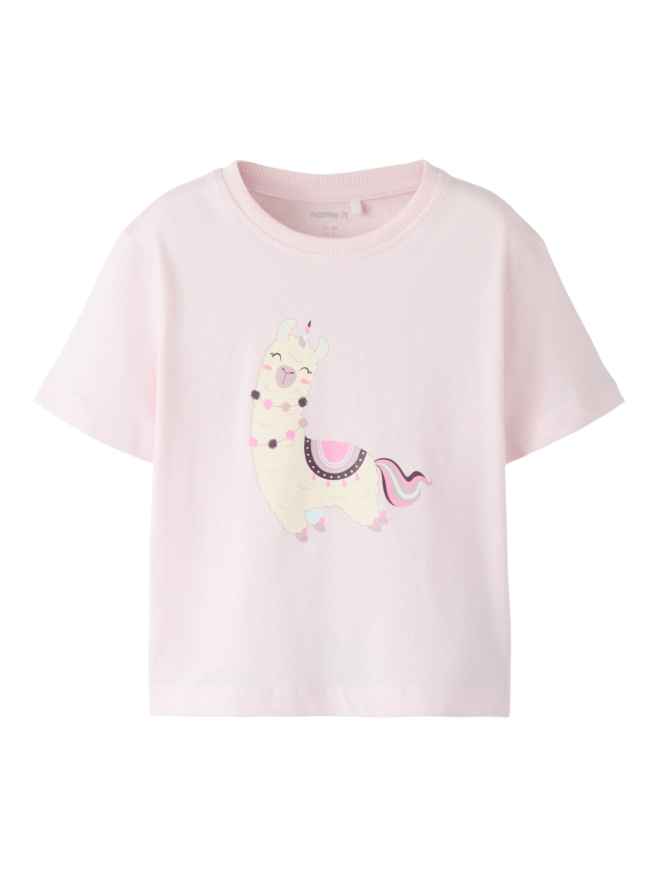 NAME IT T-shirt BELLINA Tender Touch - Meisjes Lama Shirt roze