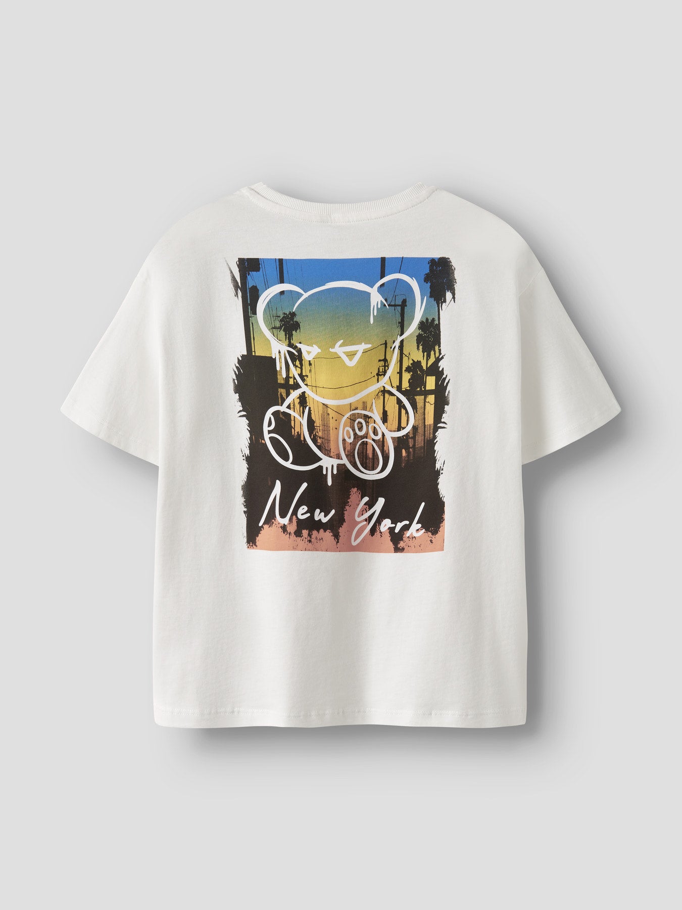 NAME IT T-shirt BYNE Cloud Dancer - Jongens Wit Shirt - achterkant