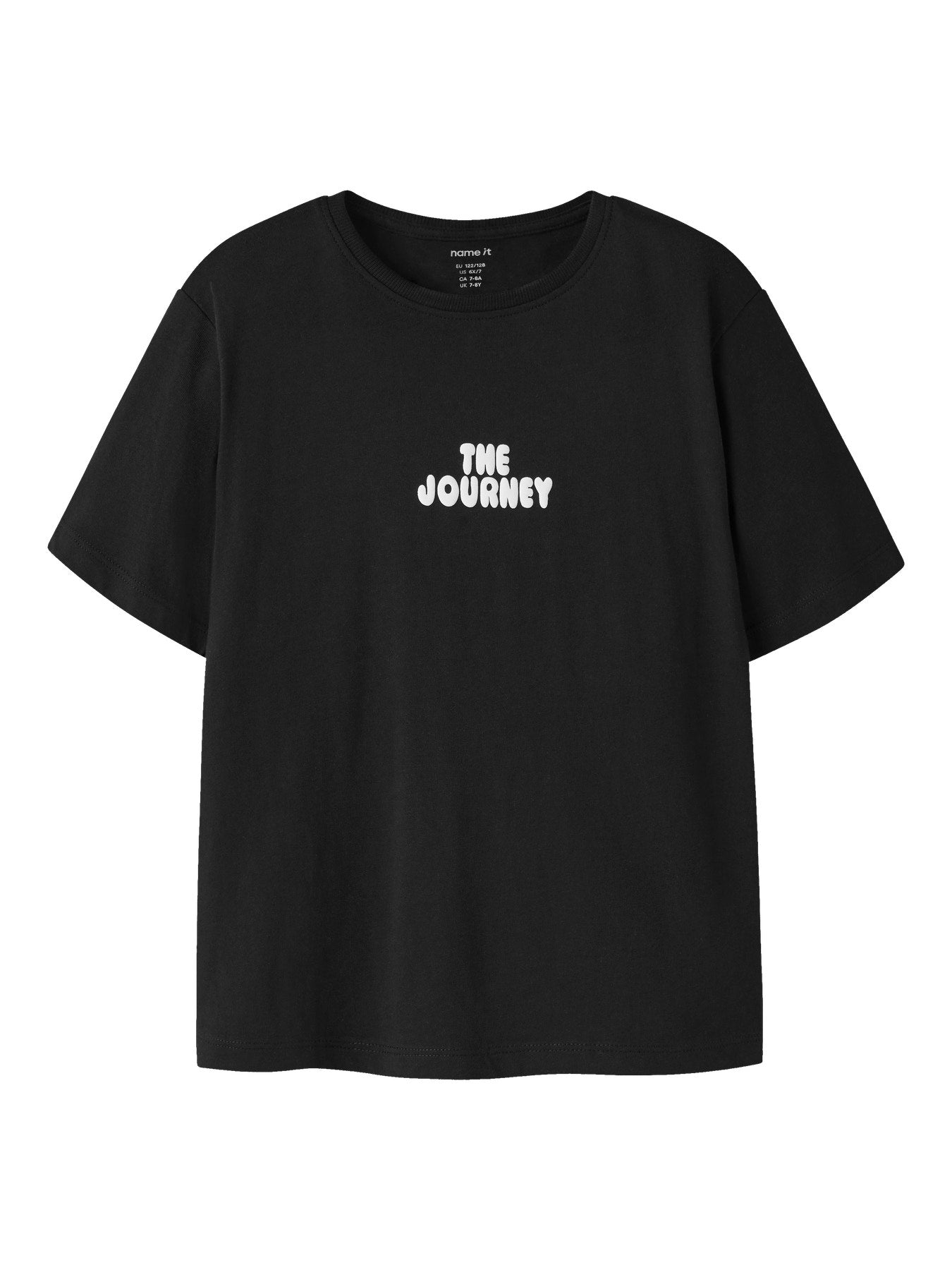 NAME IT T-shirt BERNA Black - Jongens Zwart Shirt met Print - voorkant