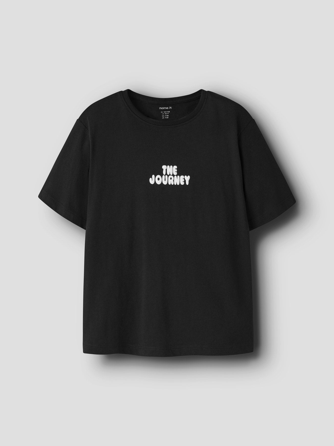 NAME IT T-shirt BERNA Black - Jongens Zwart Shirt met Print - voorkant