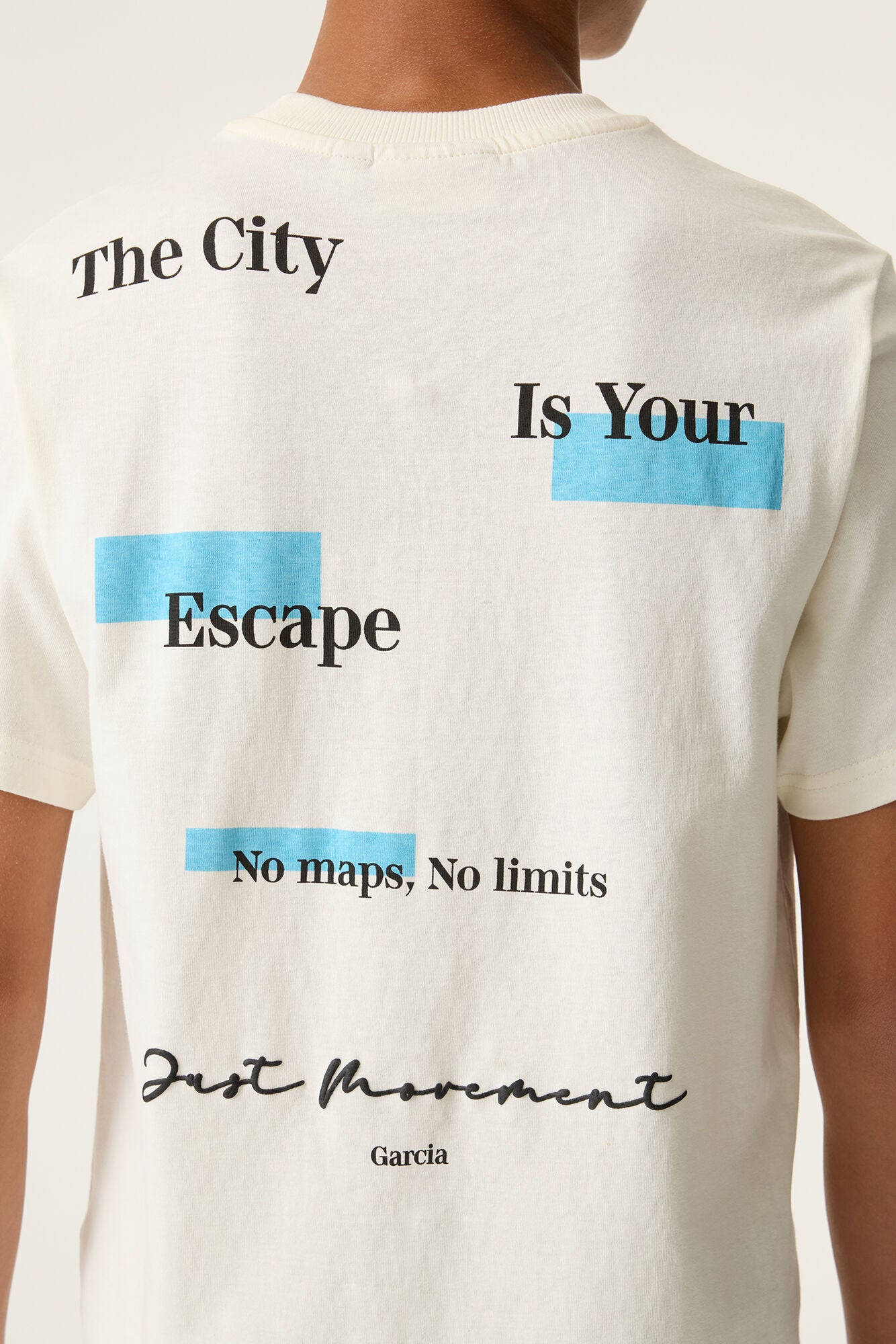Wit Garcia t-shirt voor jongens teens - close-up