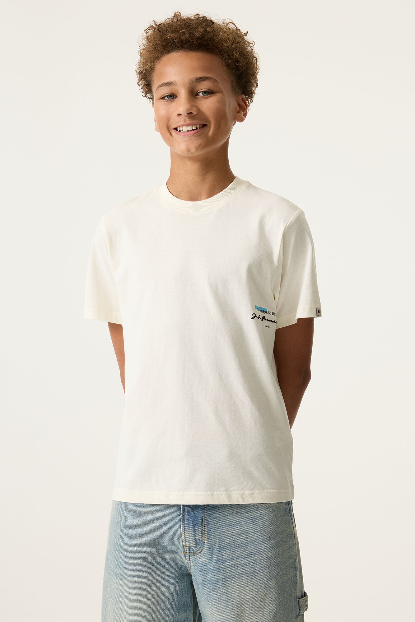 Garcia jongens t-shirt wit - achterkant