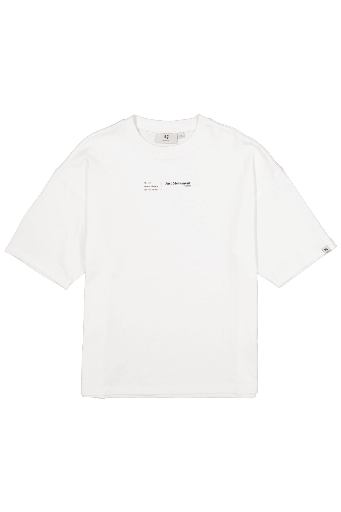 Garcia 'Just Movement' wit t-shirt voor jongens - voorkant