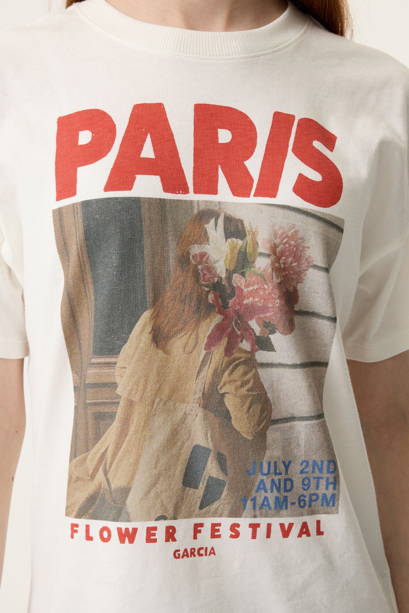 Garcia Paris t-shirt voor meisjes - detail van de print