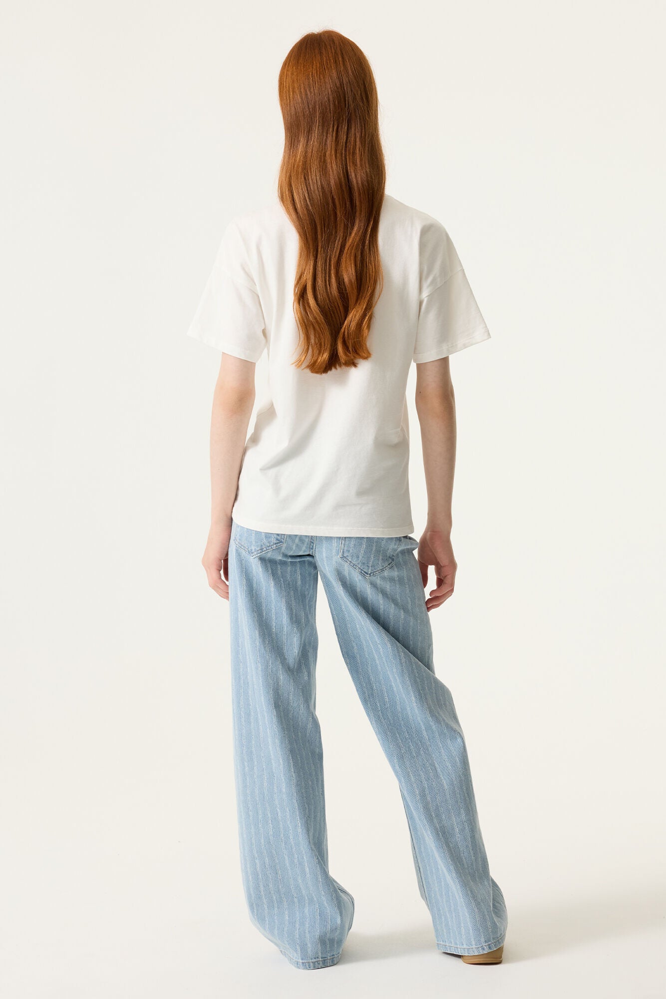 Garcia Paris t-shirt meisjes wit - styling met jeans achterkant