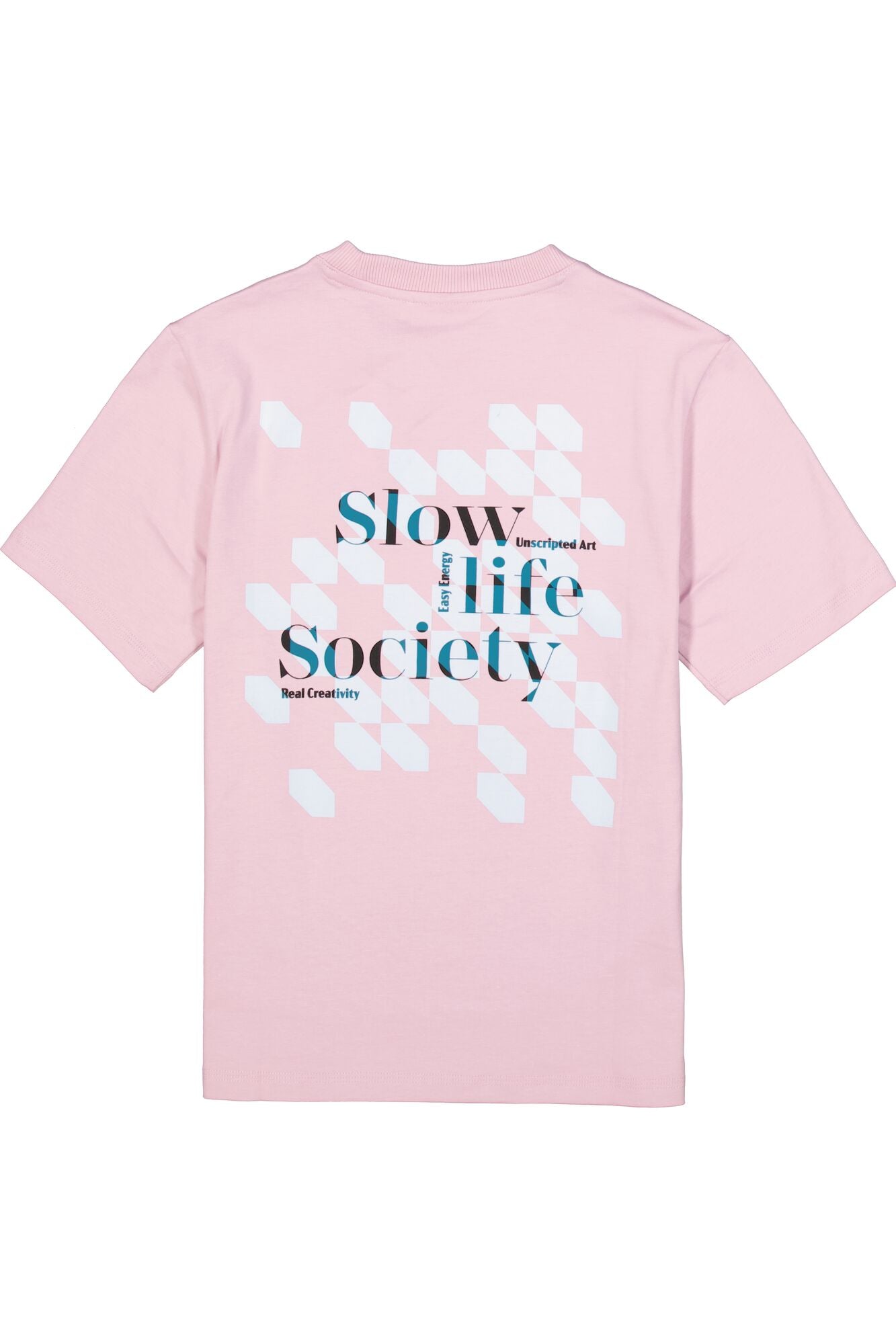 GARCIA jongens T-shirt Pale Syrup met Slow Life Society backprint - achterkant
