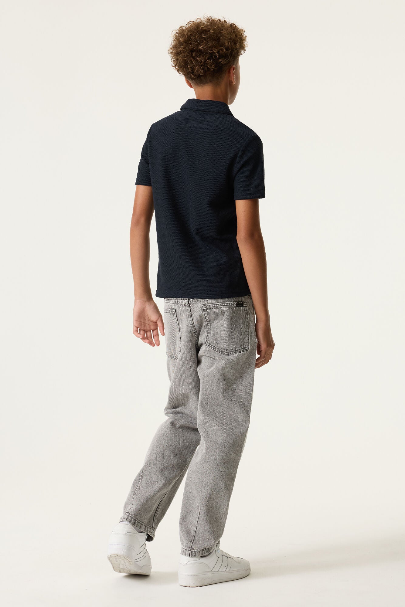 GARCIA Polo Ticture Donkerblauw - Stijlvolle Jongens Polo voor Elke Gelegenheid - achterkant gestyled
