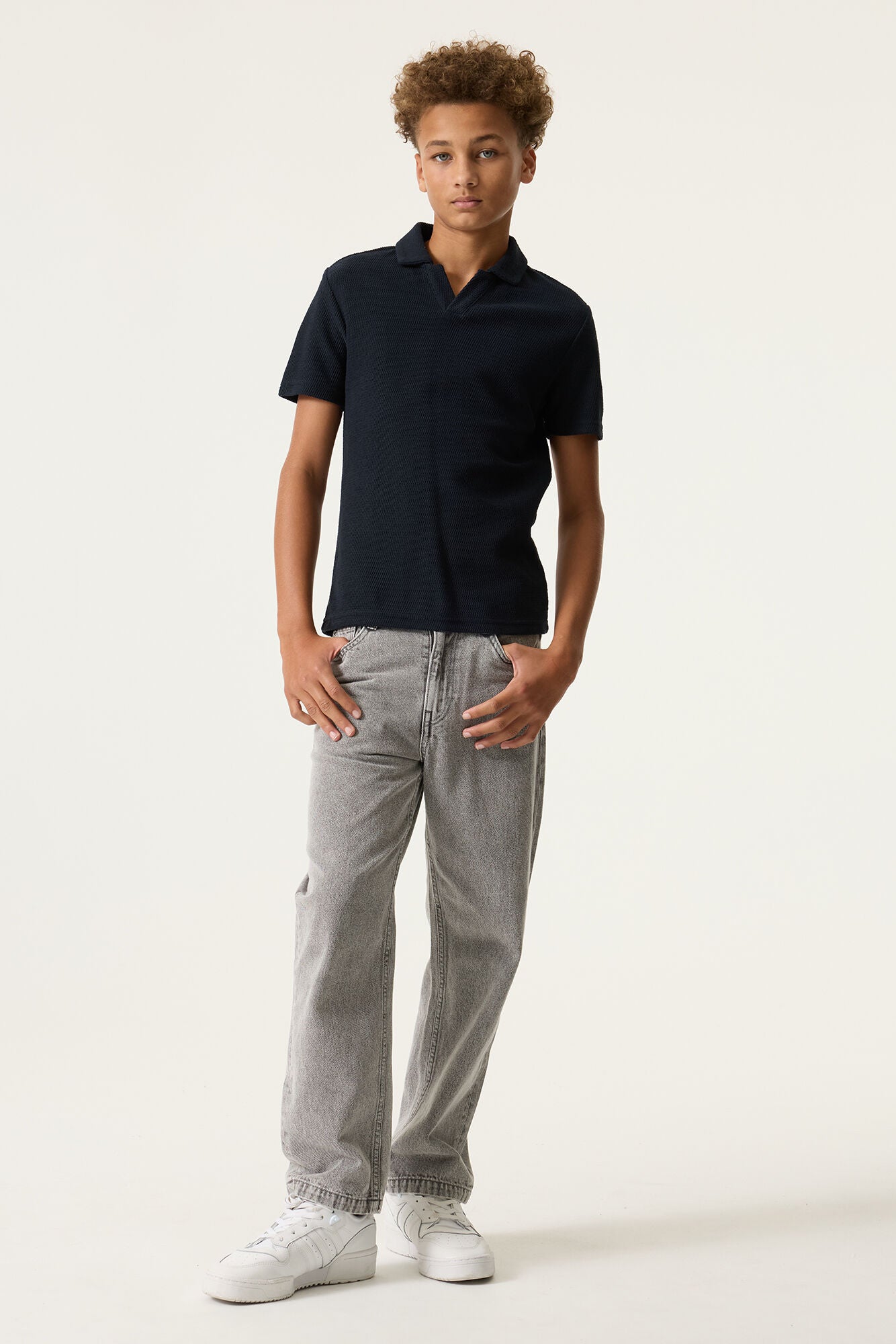 GARCIA Polo Ticture Donkerblauw - Stijlvolle Jongens Polo voor Elke Gelegenheid - voorkant gestyled