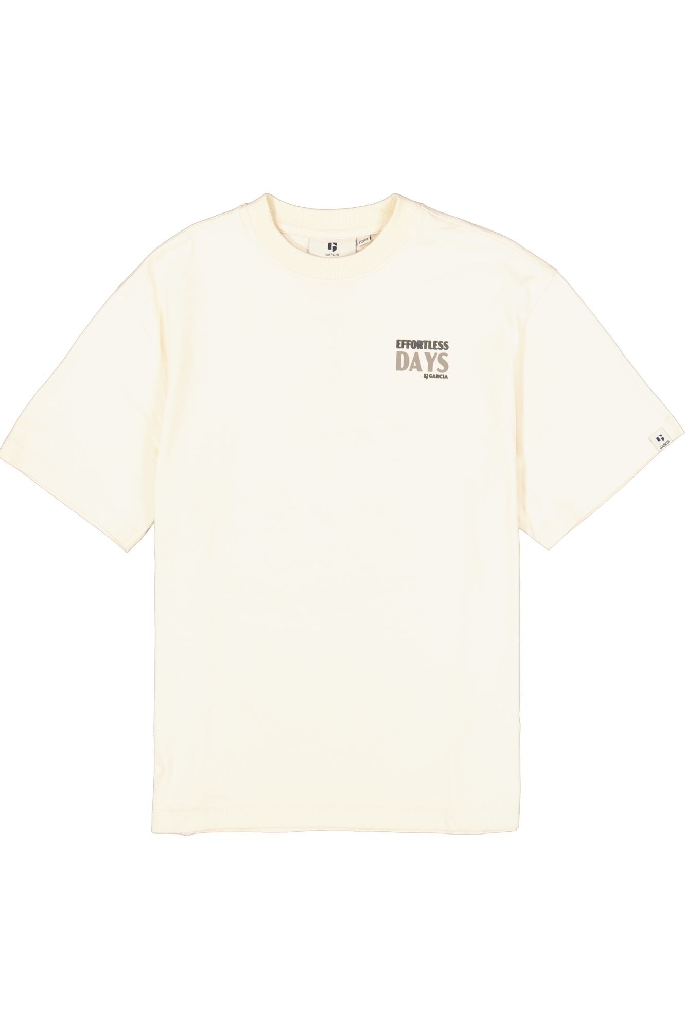 GARCIA jongens t-shirt Effortless Days in sandstone beige - voorkant