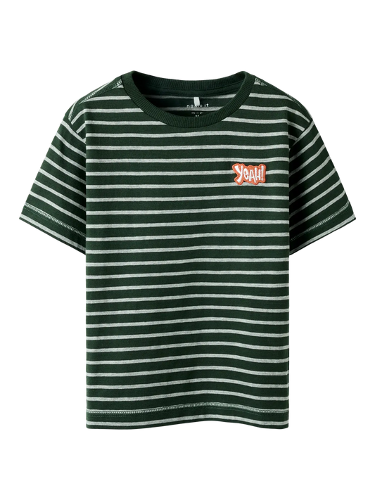 COMFY T-SHIRT DONKERGROEN YEAH