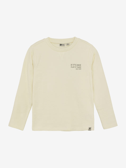 LONG SLEEVE CRÈME WITH BACKPRINT