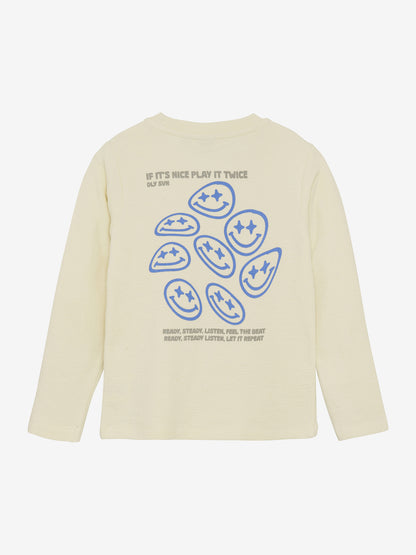 LONG SLEEVE CRÈME WITH BACKPRINT