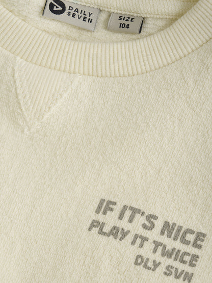 LONG SLEEVE CRÈME WITH BACKPRINT
