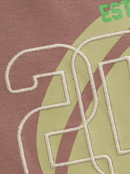 TSHIRT WITH BACKPRINT BURLWOOD