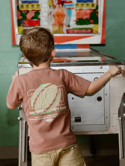 TSHIRT WITH BACKPRINT BURLWOOD