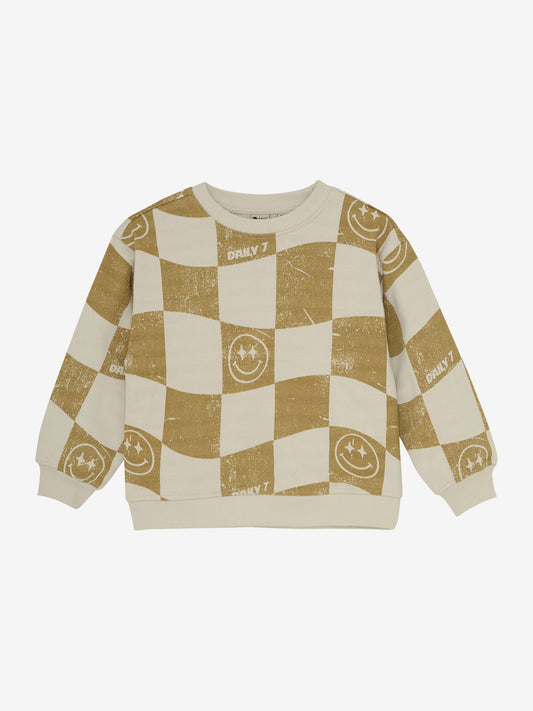 OVERSIZED SWEATER CHESSPRINT