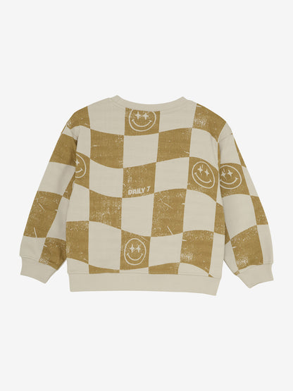OVERSIZED SWEATER CHESSPRINT