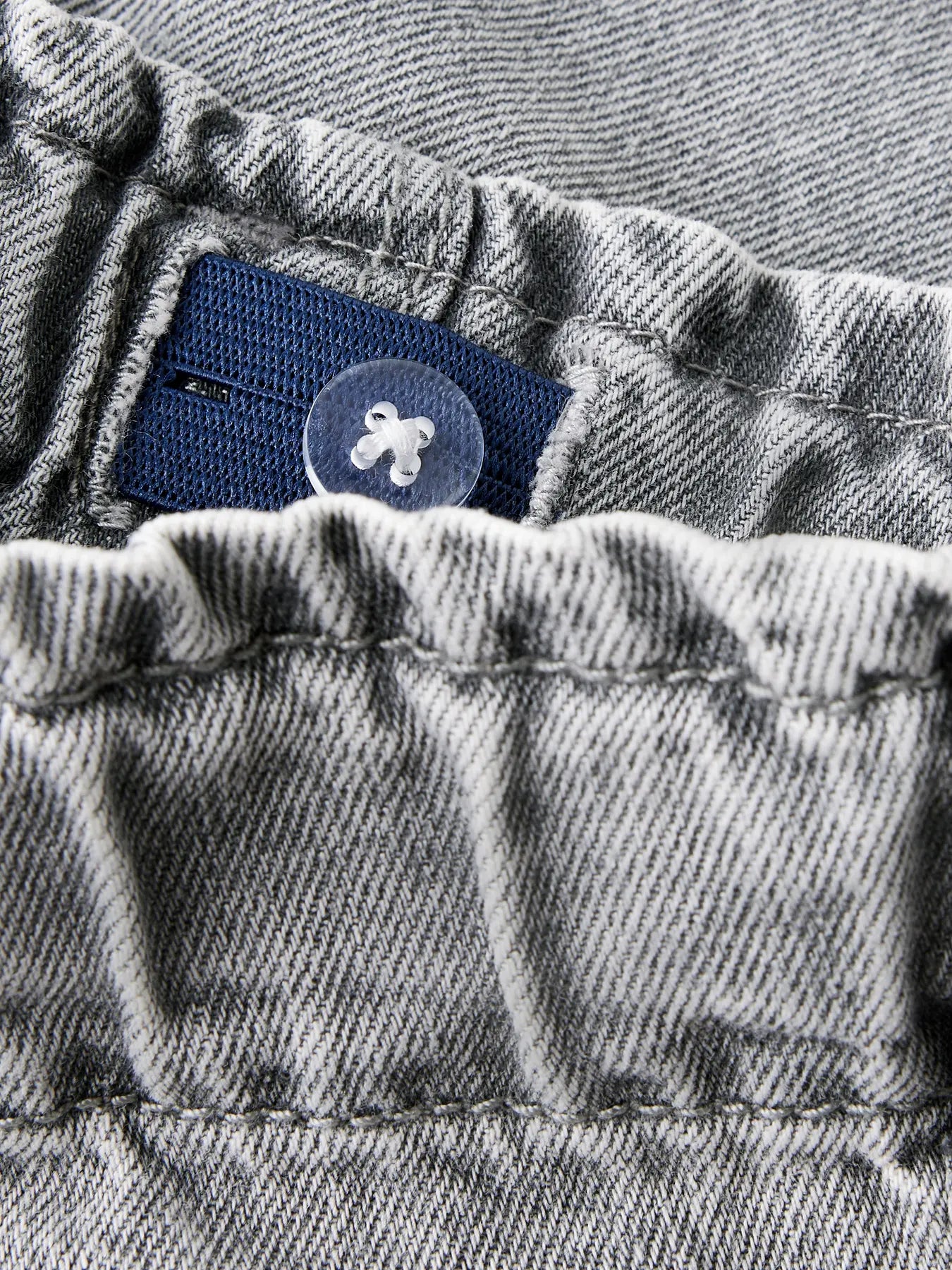 Wide fit grey denim