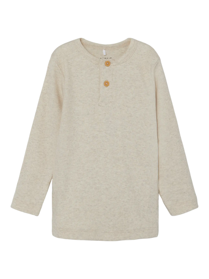 Longsleeve rib knoopjes