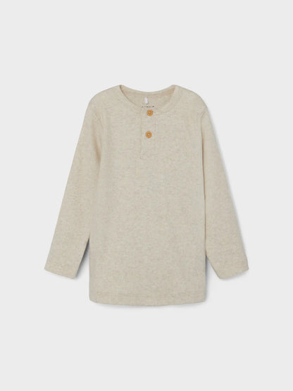 Longsleeve rib knoopjes