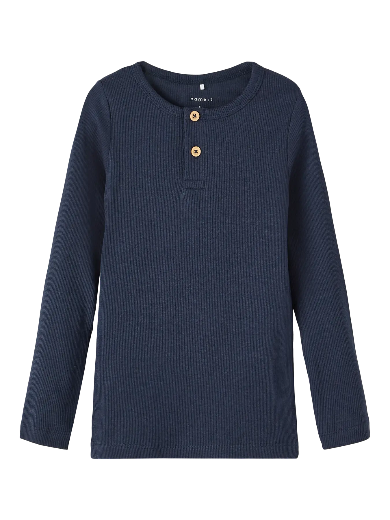 Longsleeve rib knoopjes