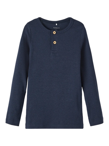 Longsleeve rib knoopjes