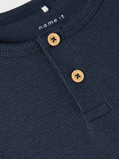 Longsleeve rib knoopjes