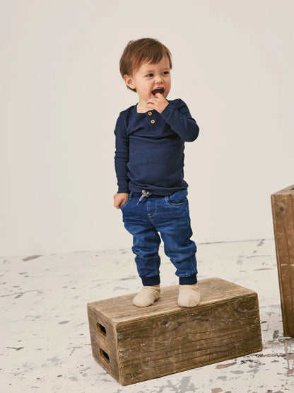 Longsleeve rib knoopjes