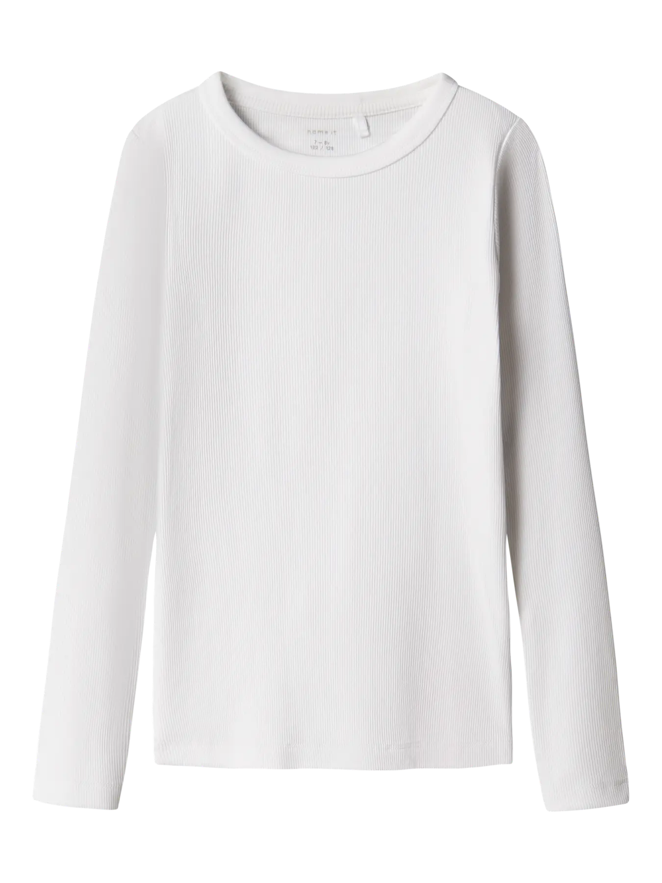NAME IT NAKAL wit ribgebreid longsleeve t-shirt voor meisjes