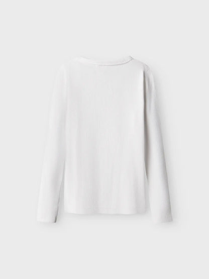 NAME IT meisjes longsleeve wit achterkant met elastische pasvorm
