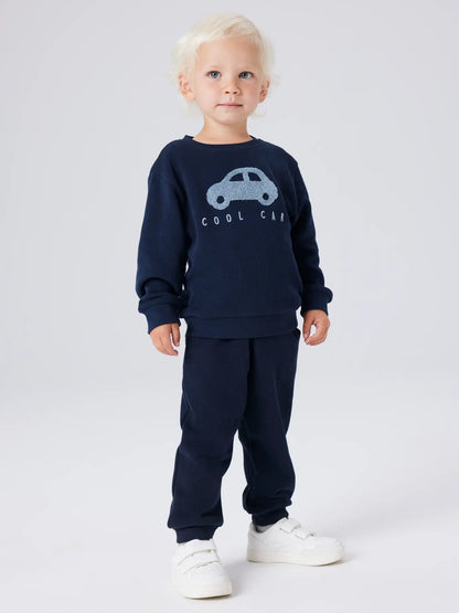 Bear Sweat sweatshirt voor jongens - volledige productfoto dark sapphire