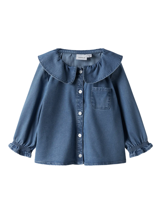 NAME IT Sophy denim shirt voor meisjes - voorkant