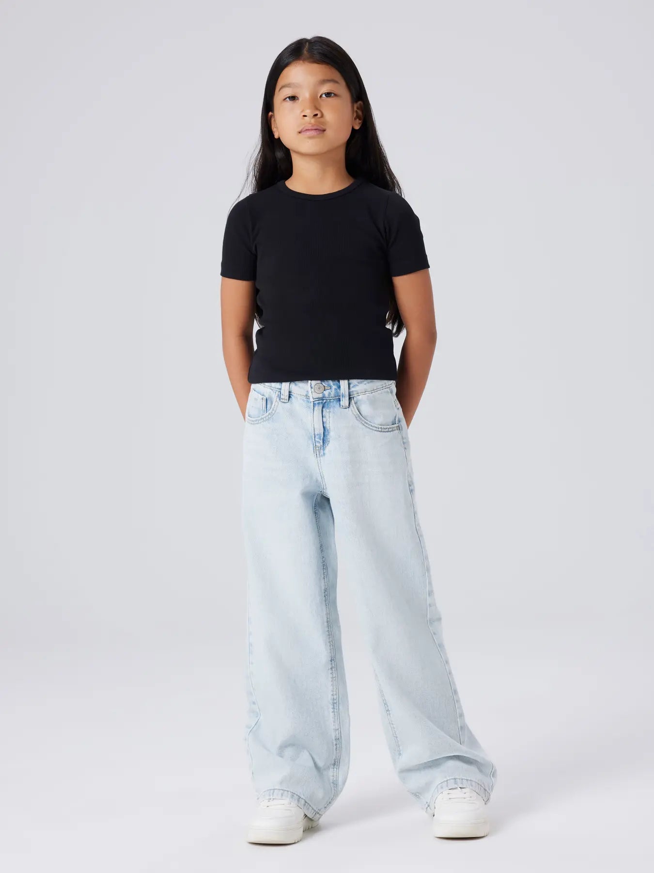 Rose wide fit jeans van NAME IT voor meisjes - detail pasvorm