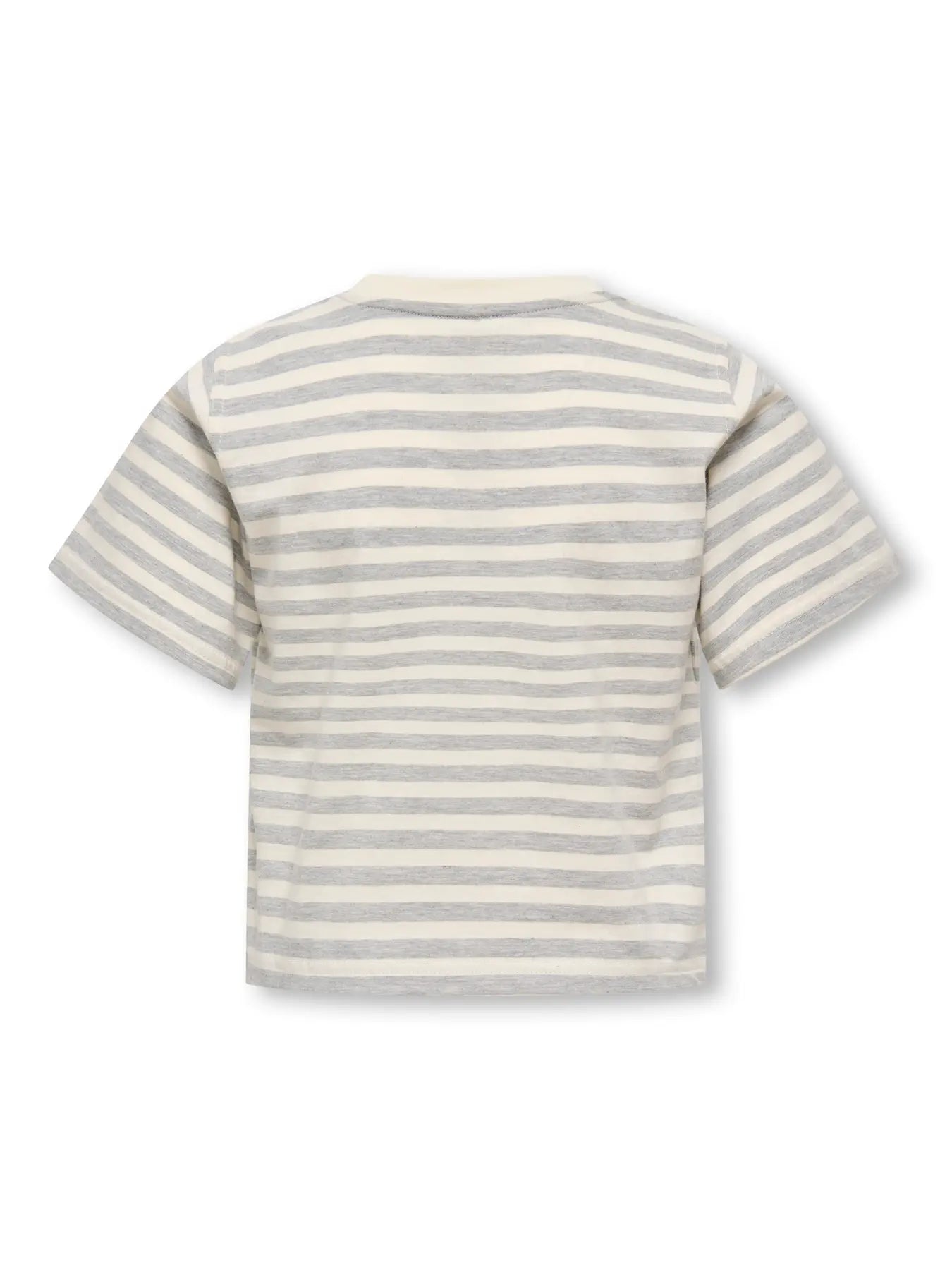 KIDS ONLY t-shirt met strepen grijs wit, comfortabele pasvorm voor kinderen