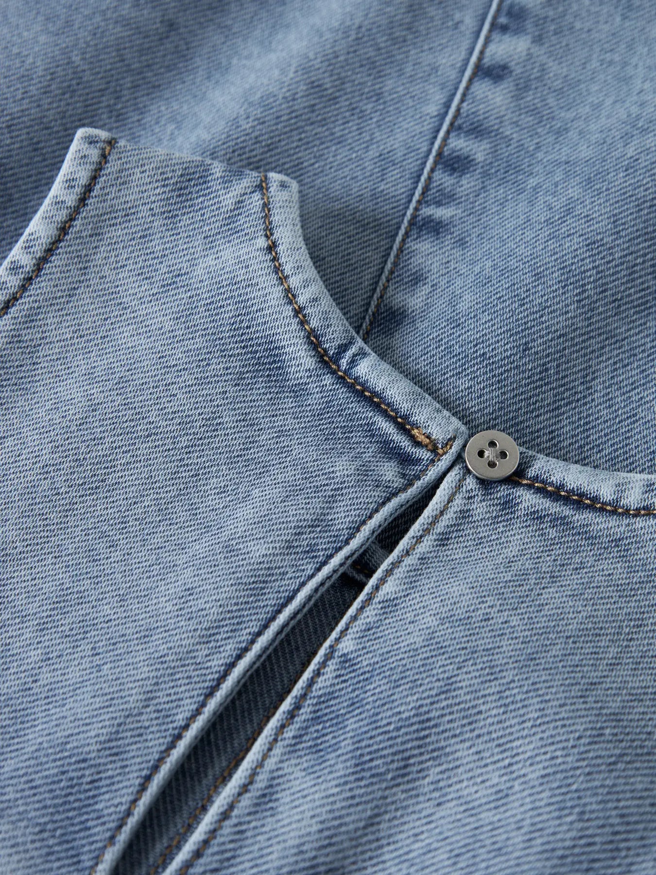 NAME IT denim jurk meisjes - detail close-up