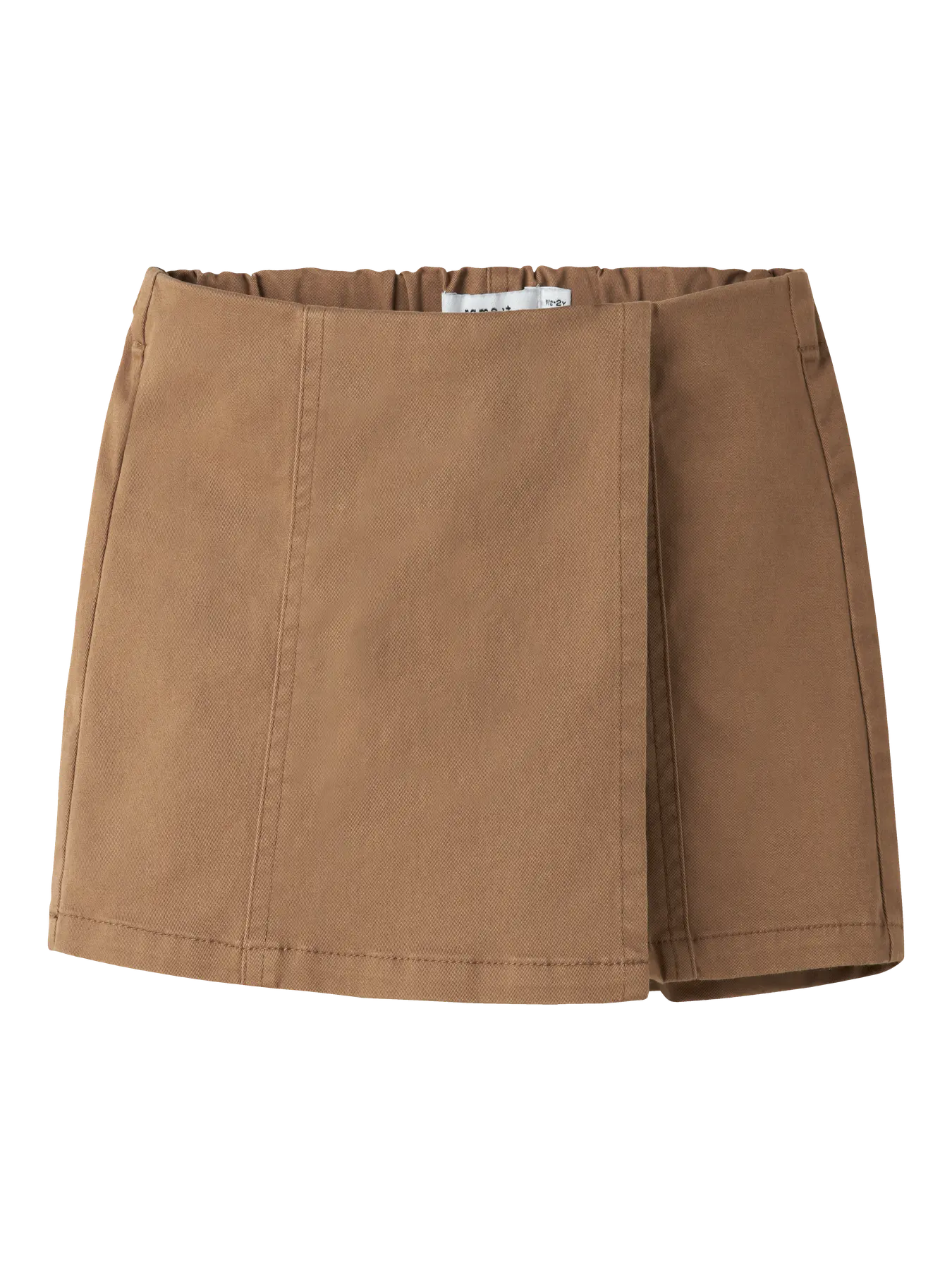 NAME IT meisjes skort toasted coconut bruin voorkant - rok short combinatie