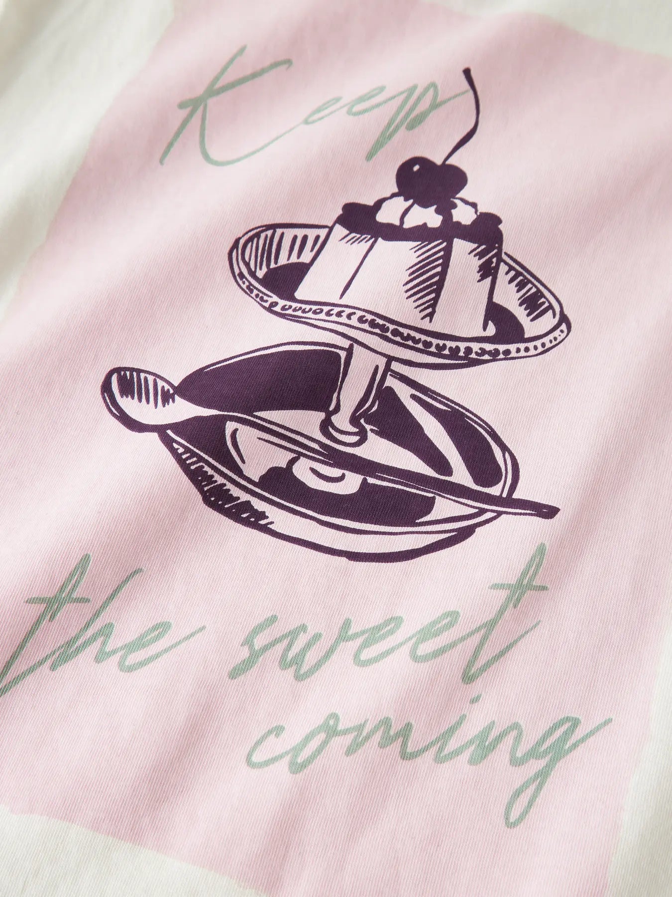 NAME IT meisjes t-shirt wit dessert print zijkant - casual shirt