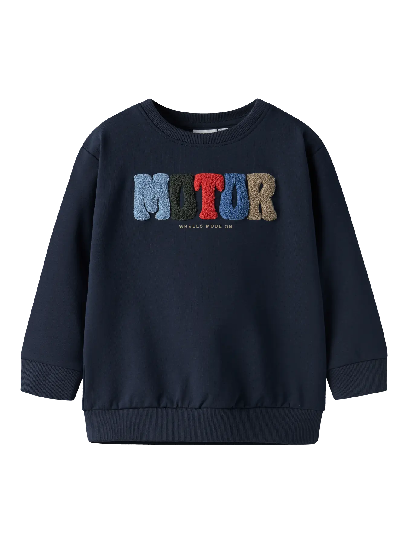 NAME IT blauwe motortrui voor jongens met stoere print