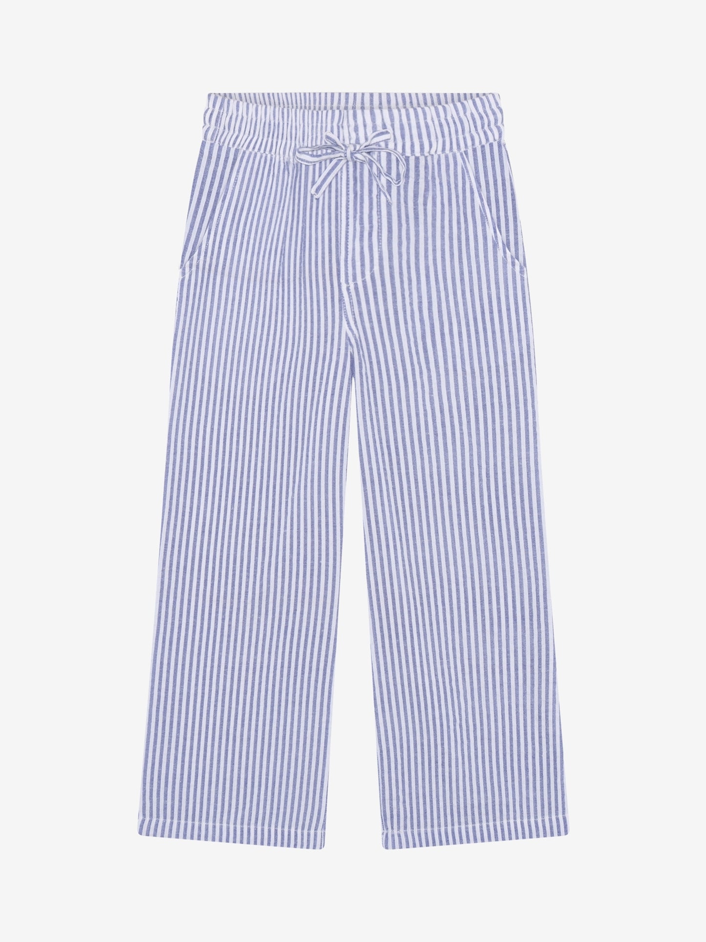 Daily7 gestreepte broek voor meisjes met strik - voorkant
