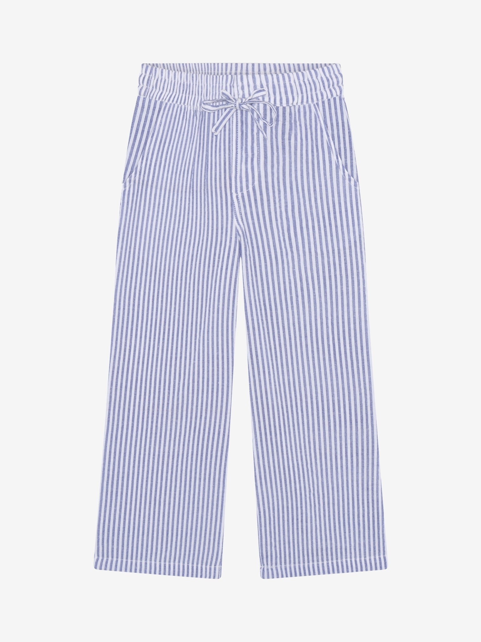 Daily7 gestreepte broek voor meisjes met strik - voorkant