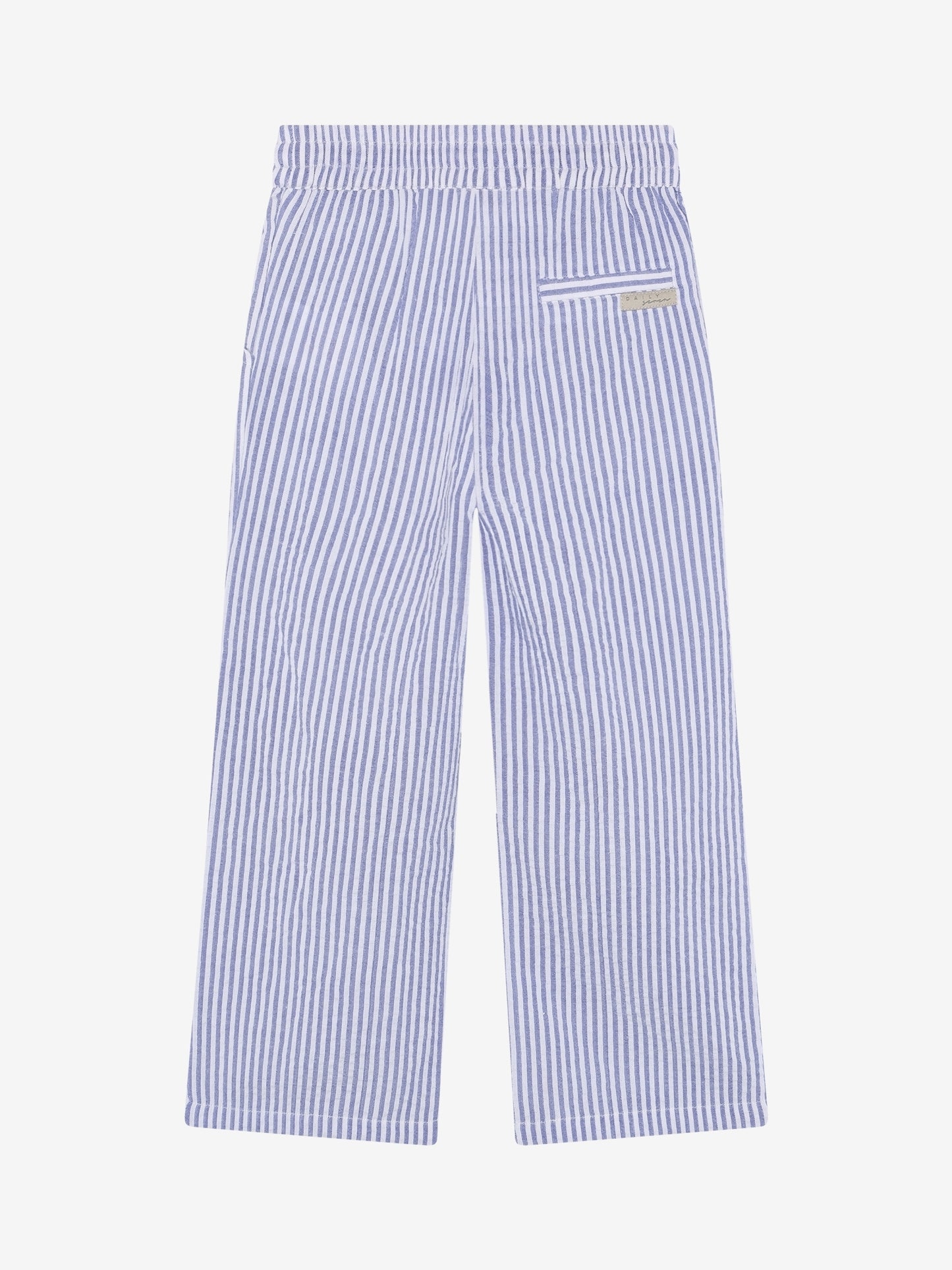 Gestreepte broek meisjes Daily7 - achterkant met zakje