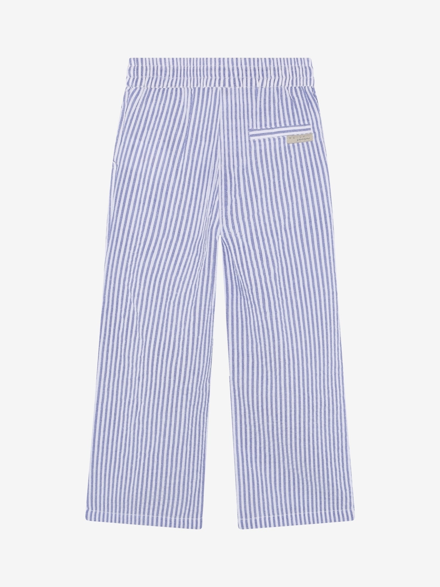 Gestreepte broek meisjes Daily7 - achterkant met zakje