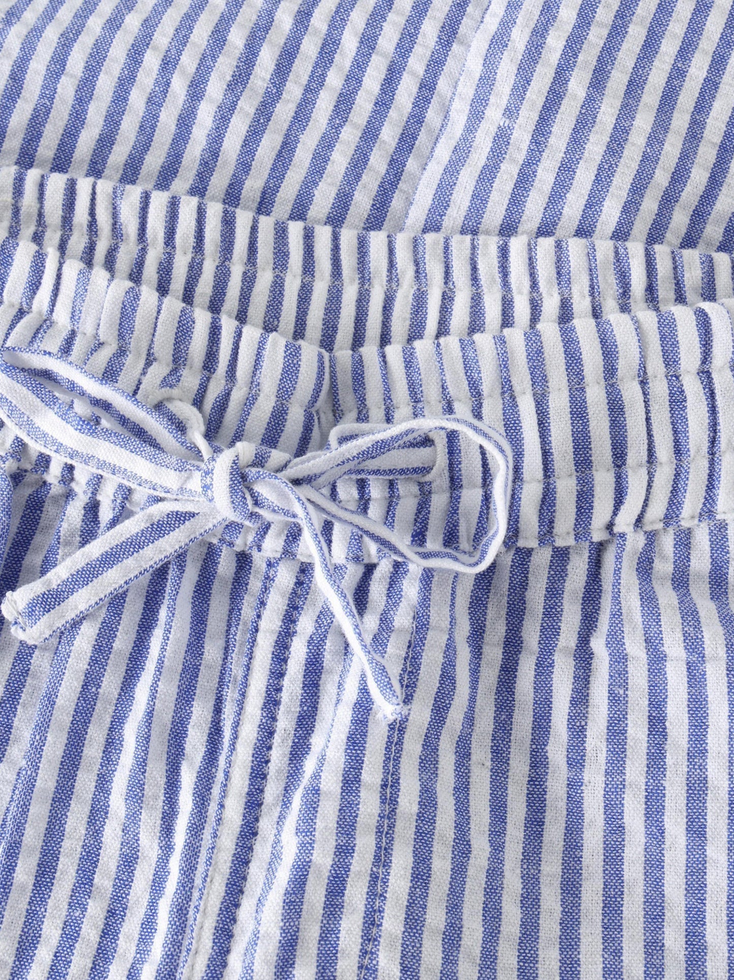 Gestreepte meisjesbroek Daily7 - detail strik