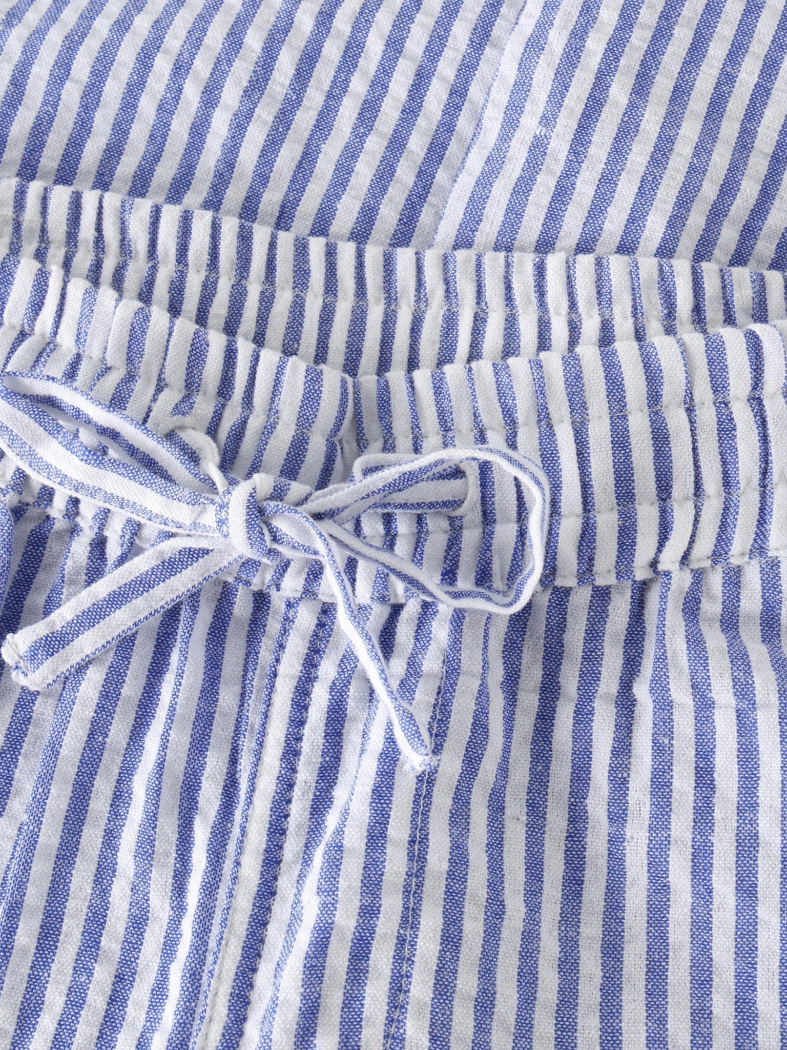 Gestreepte meisjesbroek Daily7 - detail strik