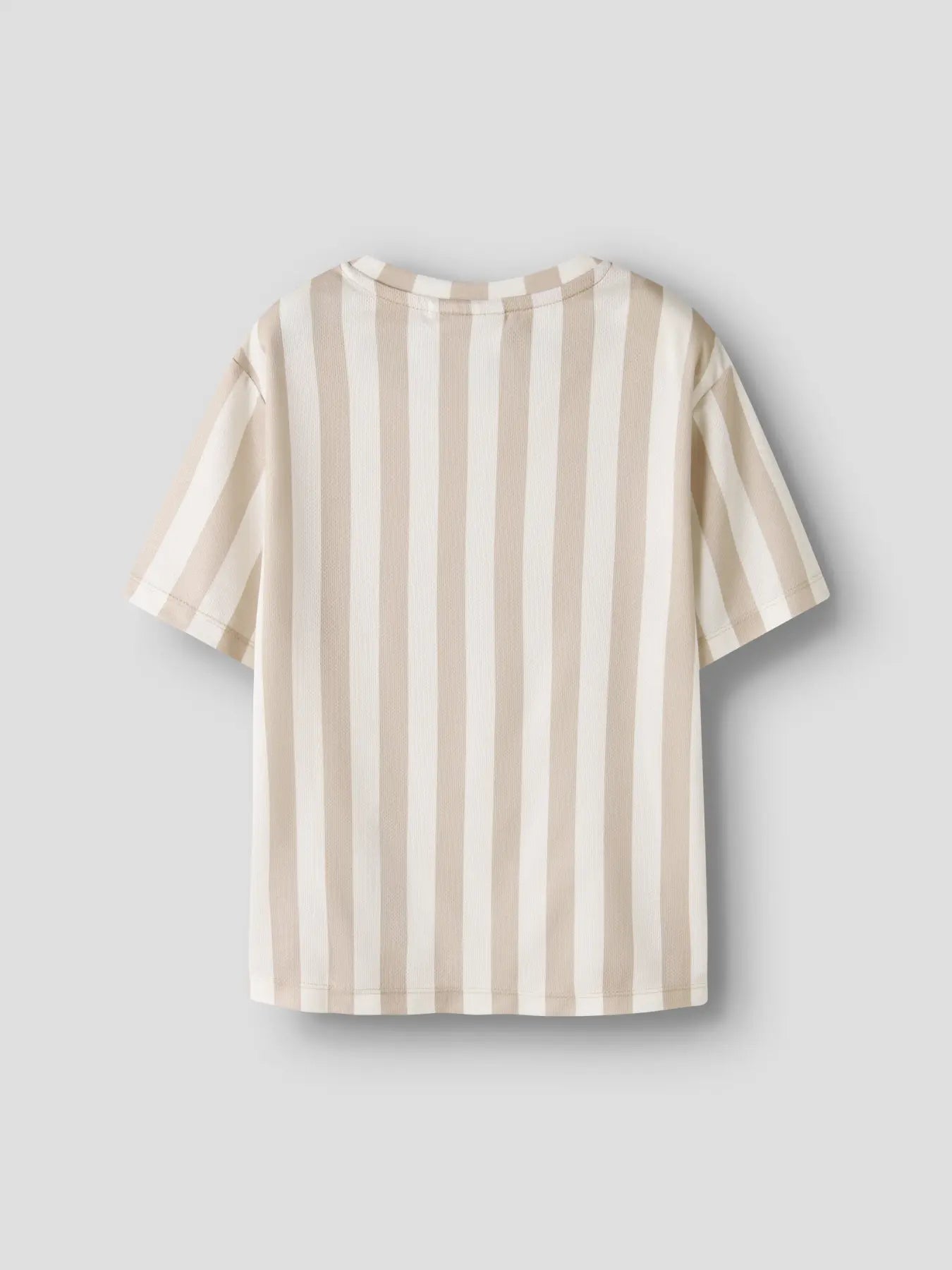 NAME IT jongens voetbal t-shirt Soccer Vibes achterkant - beige gestreept shirt