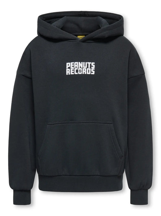 ONLY AND SONS zwarte hoodie met Peanut Records print - voorkant