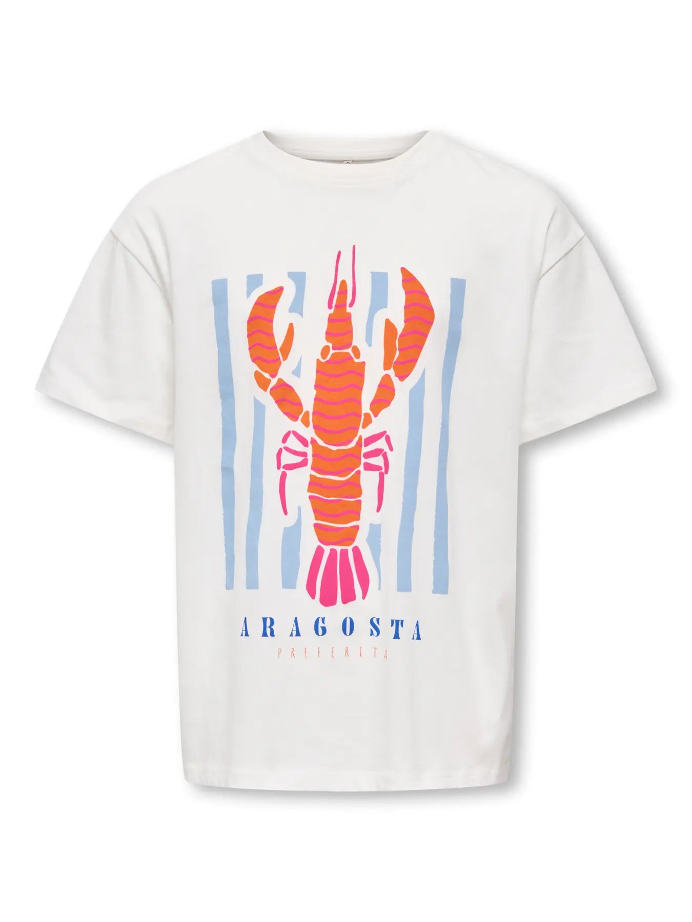 ONLY wit t-shirt met print voor meisjes - voorkant
